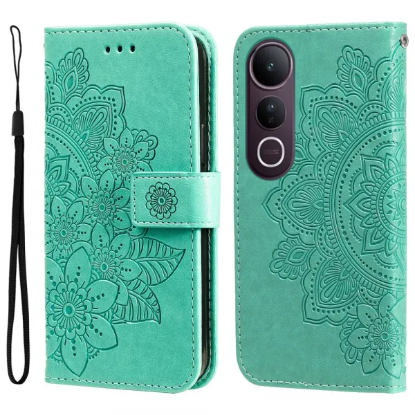 ART MANDALA Peňaženkový kryt pre Vivo V50 Lite zelený