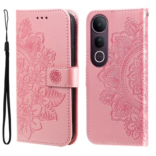 ART MANDALA Peňaženkový kryt pre Vivo V50 Lite ružový