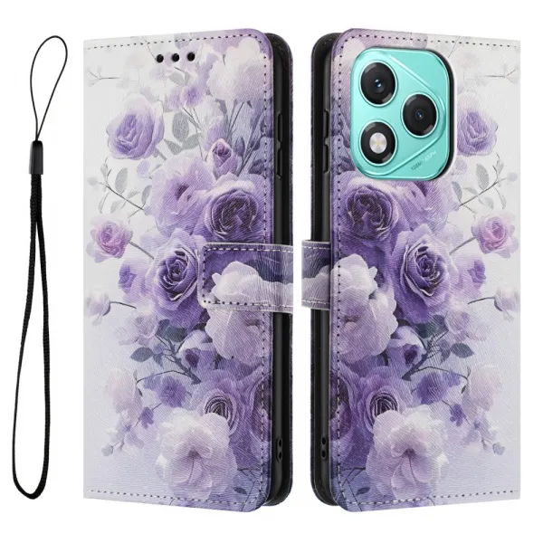 ART Peňaženkový kryt pre Honor 400 Lite 5G PURPLE ROSE