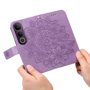 ART MANDALA Peňaženkový kryt pre Vivo V50 Lite fialový