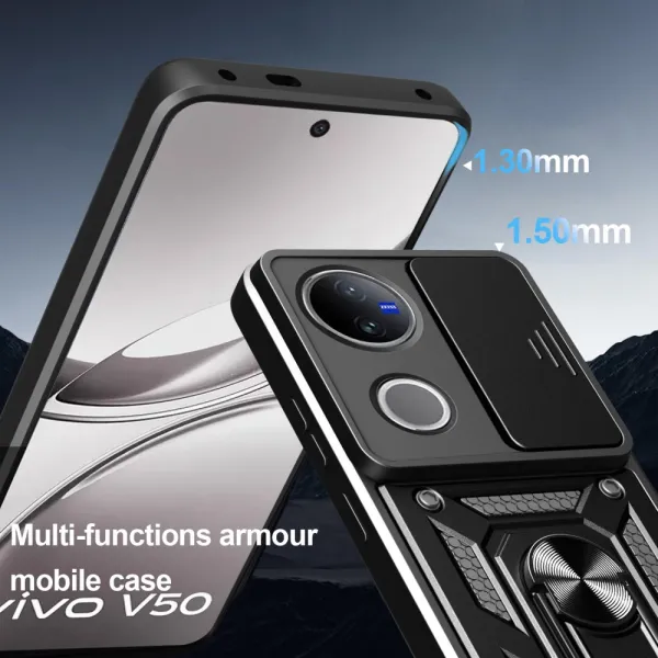 RING CAMERA Kryt s držiakom pre Vivo V50 5G ružový