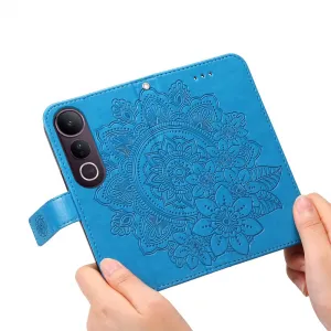 ART MANDALA Peňaženkový kryt pre Vivo V50 Lite modrý