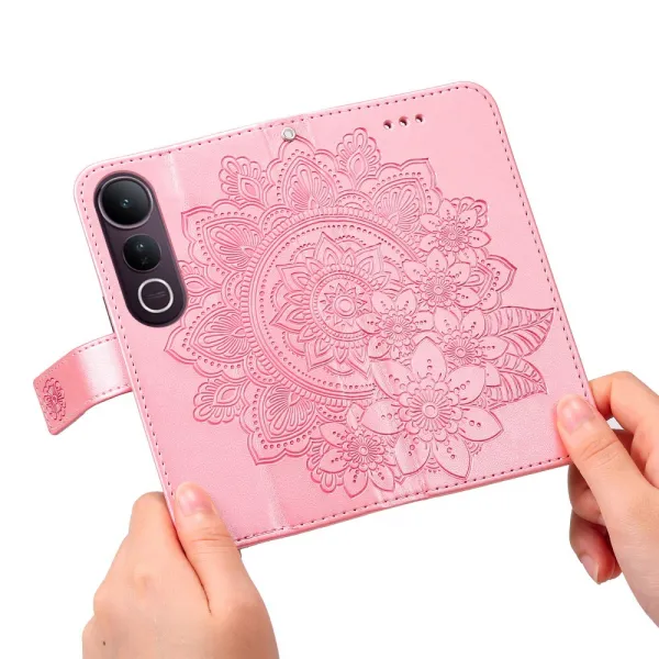ART MANDALA Peňaženkový kryt pre Vivo V50 Lite ružový