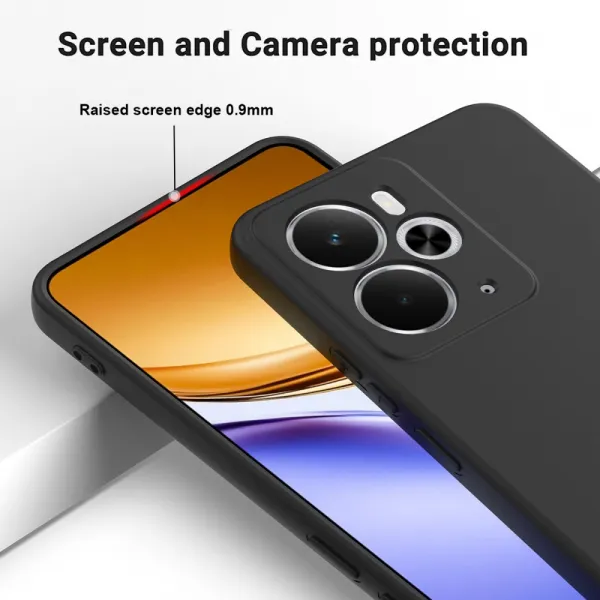 RUBBER Ochranný kryt pre Realme 14 5G / Realme 14T 5G čierny