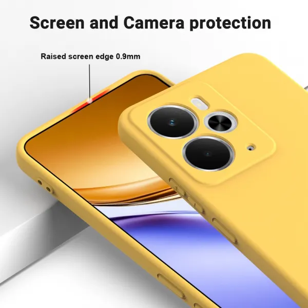 RUBBER Ochranný kryt pre Realme 14 5G / Realme 14T 5G žltý