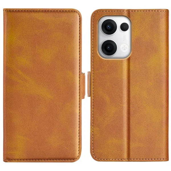 SIDE Peňaženkové puzdro pre Oppo Reno13 5G svetlohnedé