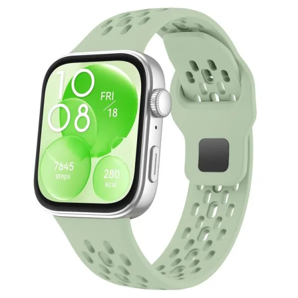 AIRY Silikónový remienok pre Huawei Watch Fit 4 / Fit 4 Pro / Fit 5 / Fit 5 Pro svetlozelený