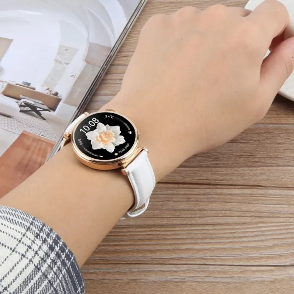 LEATHER Kožený remienok pre Garmin Lily 2 / Lily 2 Active modrý