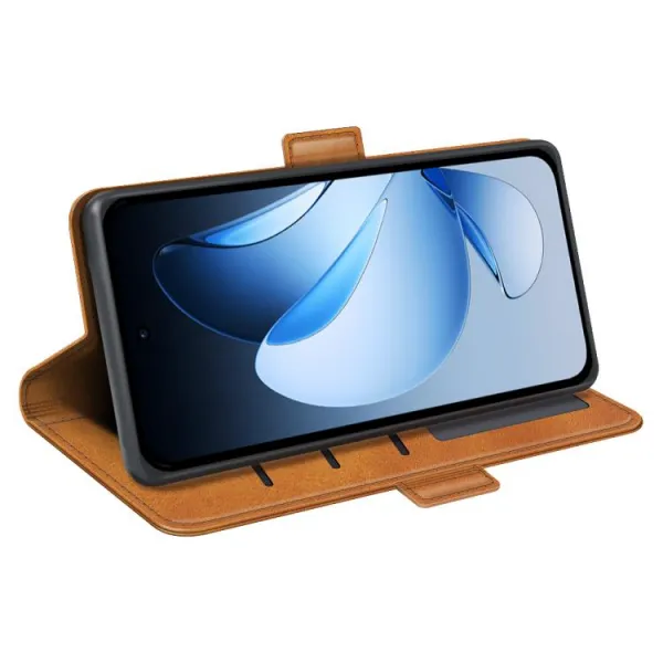 SIDE Peňaženkové puzdro pre Oppo Reno13 5G svetlohnedé