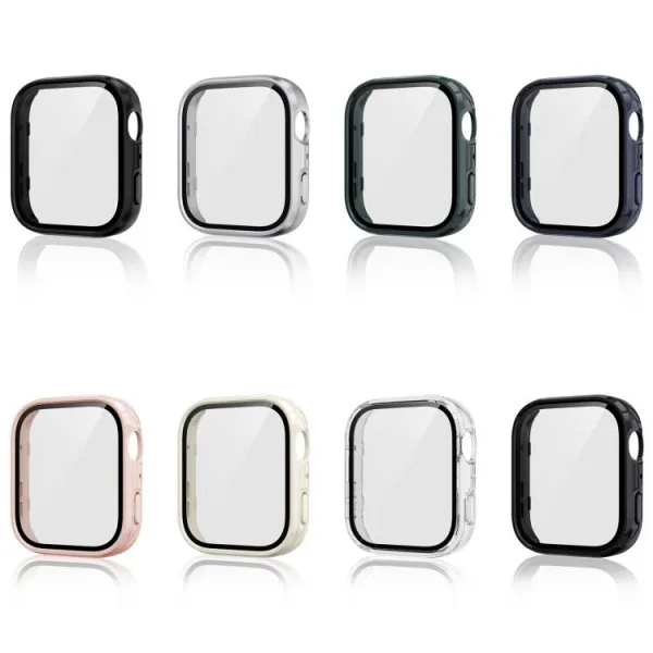 PC FULL COVER Plastový kryt so sklom pre Huawei Watch Fit 4 strieborný