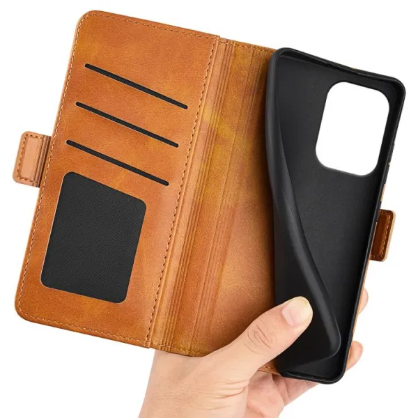 SIDE Peňaženkové puzdro pre Oppo Reno13 5G svetlohnedé