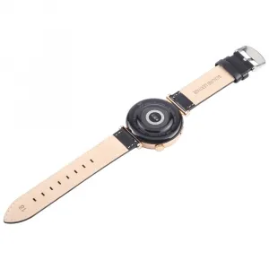LEATHER Kožený remienok pre Garmin Lily 2 / Lily 2 Active čierny