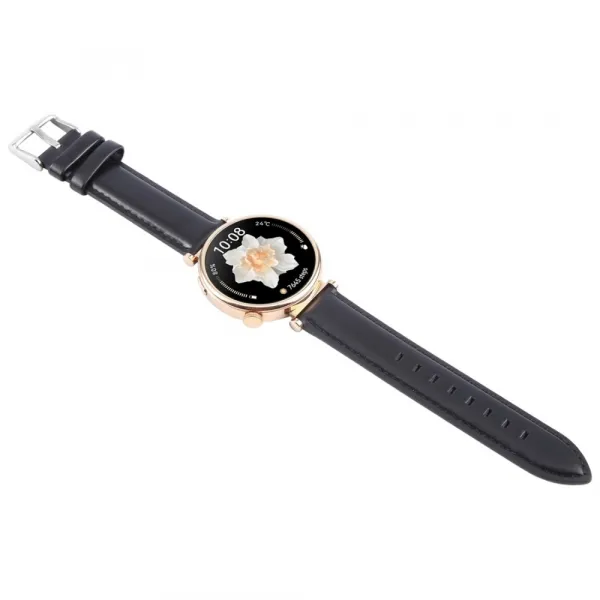 LEATHER Kožený remienok pre Garmin Lily 2 / Lily 2 Active čierny