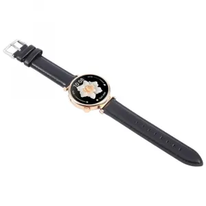 LEATHER Kožený remienok pre Garmin Lily 2 / Lily 2 Active čierny