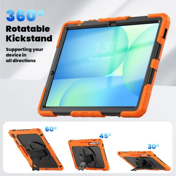 SOLID 360 Odolný obal pre Samsung Galaxy Tab S10 FE+ oranžový