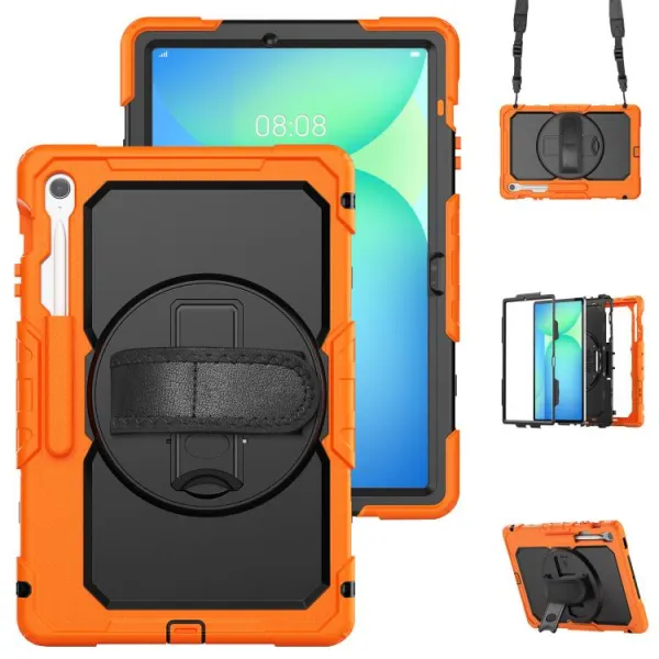SOLID 360 Odolný obal pre Samsung Galaxy Tab S10 FE+ oranžový