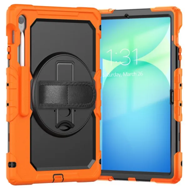 SOLID 360 Odolný obal pre Samsung Galaxy Tab S10 FE+ oranžový