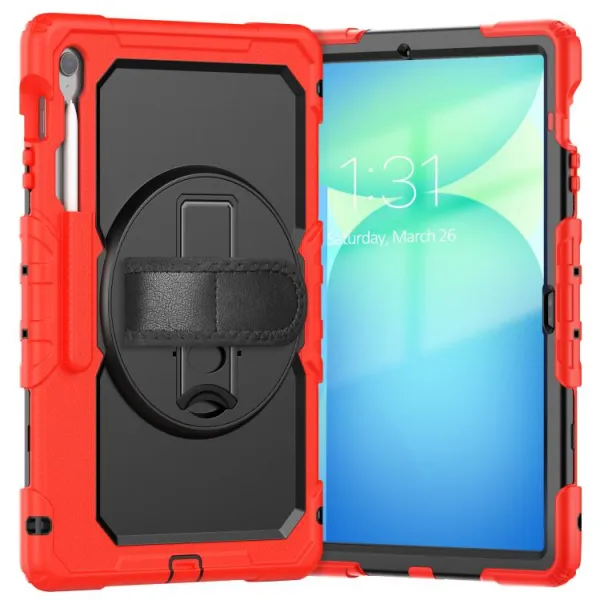 SOLID 360 Odolný obal pre Samsung Galaxy Tab S10 FE+ červený