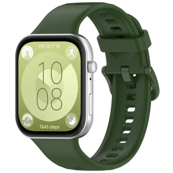 SILICONE Vymeniteľný remienok pre Huawei Watch Fit 4 / Fit 4 Pro / Fit 5 / Fit 5 Pro tmavozelený