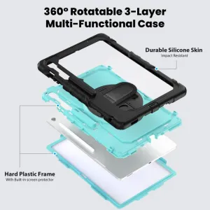 SOLID 360 Odolný obal pre Samsung Galaxy Tab S10 FE+ svetlomodrý