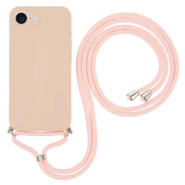 ROPE Kryt so šnúrkou Apple iPhone 16e / iPhone 17e svetloružový
