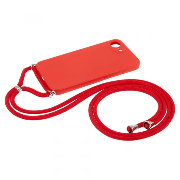 ROPE Kryt so šnúrkou Apple iPhone 16e / iPhone 17e červený