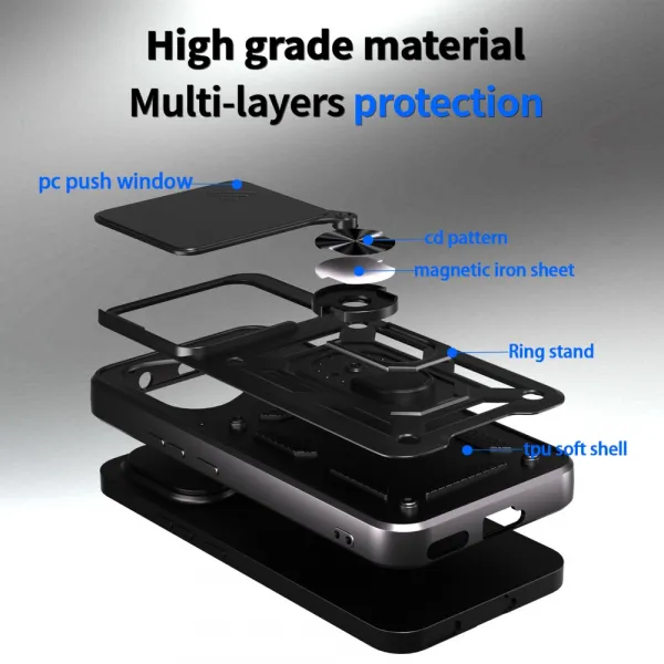 RING CAMERA Kryt s držiakom pre Honor 400 5G modrý