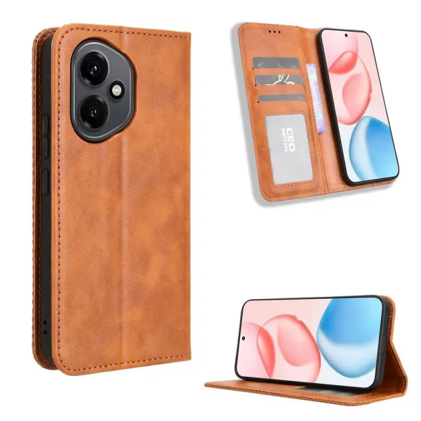 BUSINESS Peňaženkový kryt pre Honor 400 5G hnedý