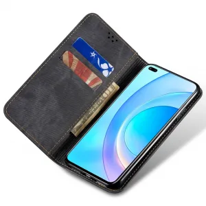 DENIM Peňaženkový kryt pre Honor 400 Pro 5G čierny