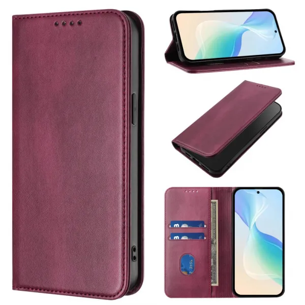 MAGNETIC Zaklápací kryt pre Motorola Edge 60 Pro červený