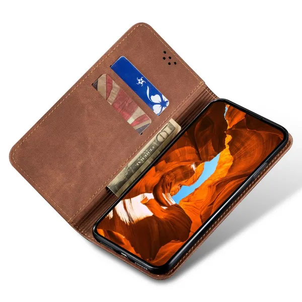 DENIM Peňaženkový kryt pre CMF Phone 2 Pro hnedý
