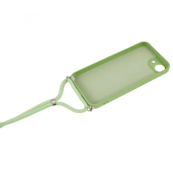 ROPE Kryt so šnúrkou Apple iPhone 16e / iPhone 17e svetlozelený