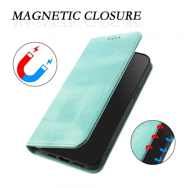 MAGNETIC Zaklápací kryt pre Motorola Edge 60 Pro svetlozelený