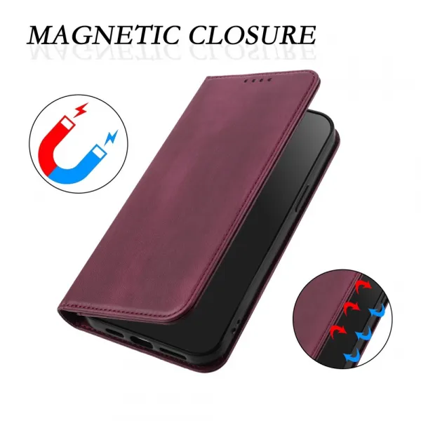 MAGNETIC Zaklápací kryt pre Motorola Edge 60 Pro červený