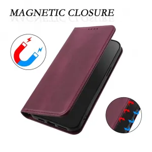 MAGNETIC Zaklápací kryt pre Motorola Edge 60 Pro červený