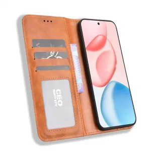 BUSINESS Peňaženkový kryt pre Honor 400 5G hnedý