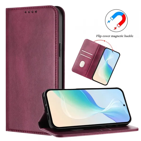MAGNETIC Zaklápací kryt pre Motorola Edge 60 Pro červený