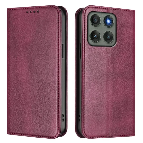 MAGNETIC Zaklápací kryt pre Motorola Edge 60 Pro červený