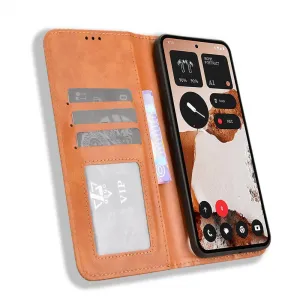 BUSINESS Peňaženkový kryt pre CMF Phone 2 Pro hnedý