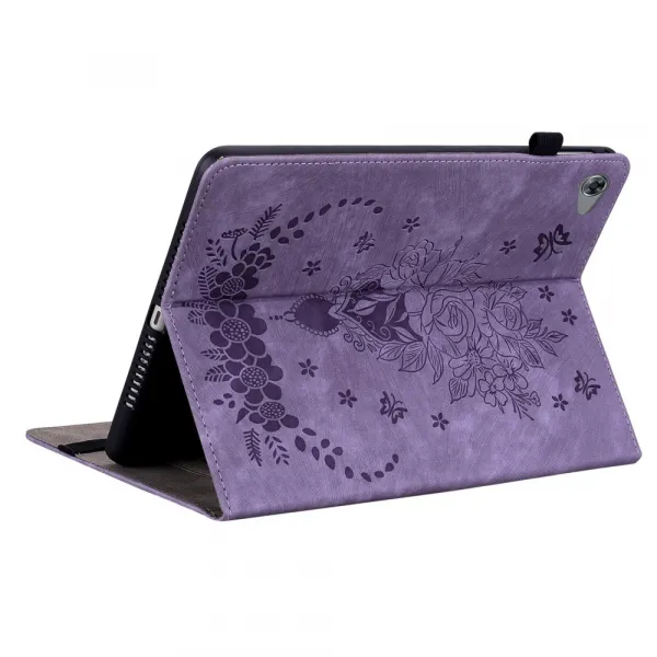 ART FLOWERS Zaklápacie puzdro pre Huawei MediaPad M5 Lite 10" fialové