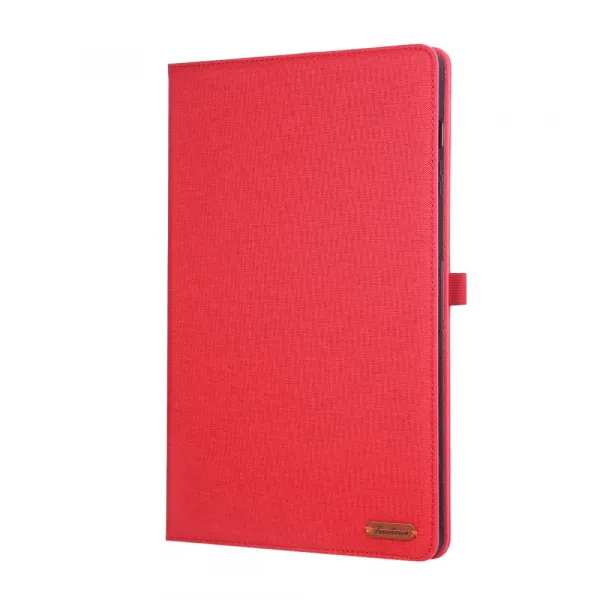 FABRIC Zaklápací kryt pre Samsung Galaxy Tab S10 FE+ červený