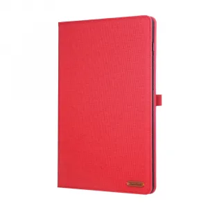 FABRIC Zaklápací kryt pre Samsung Galaxy Tab S10 FE+ červený