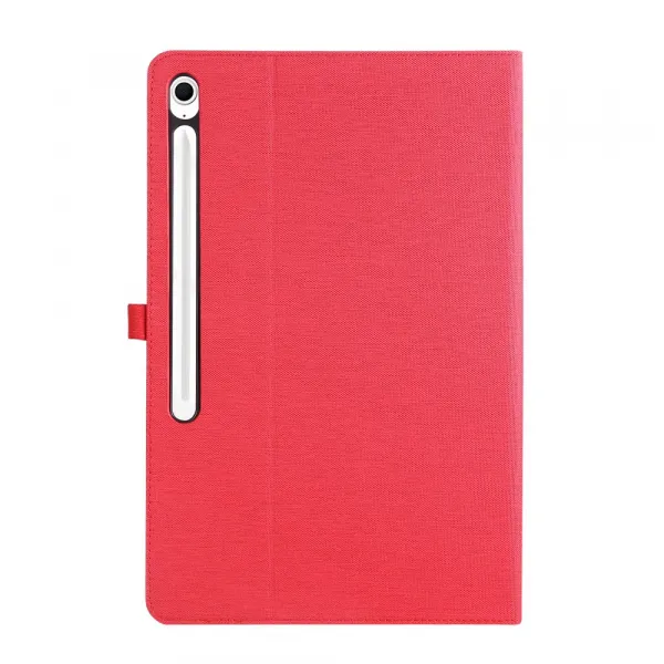 FABRIC Zaklápací kryt pre Samsung Galaxy Tab S10 FE+ červený