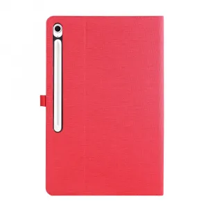 FABRIC Zaklápací kryt pre Samsung Galaxy Tab S10 FE+ červený