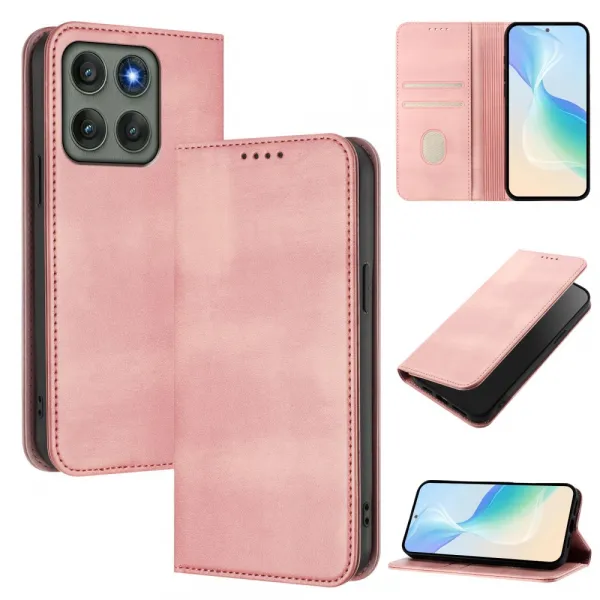 MAGNETIC Zaklápací kryt pre Motorola Edge 60 Pro ružový
