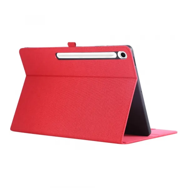FABRIC Zaklápací kryt pre Samsung Galaxy Tab S10 FE+ červený