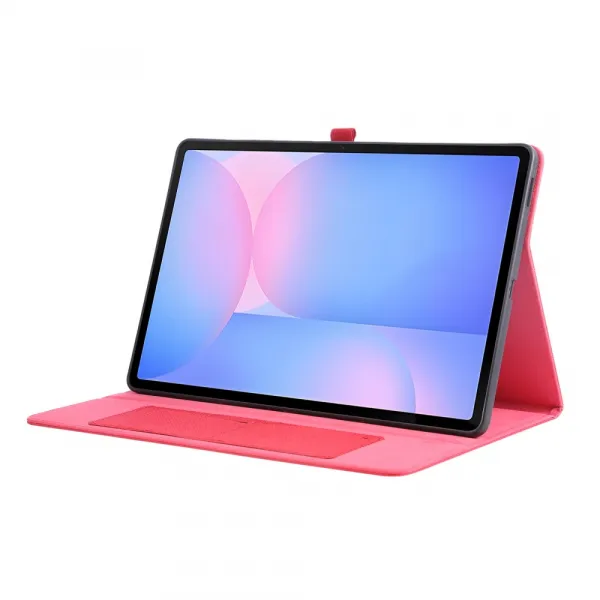 FABRIC Zaklápací kryt pre Samsung Galaxy Tab S10 FE+ červený