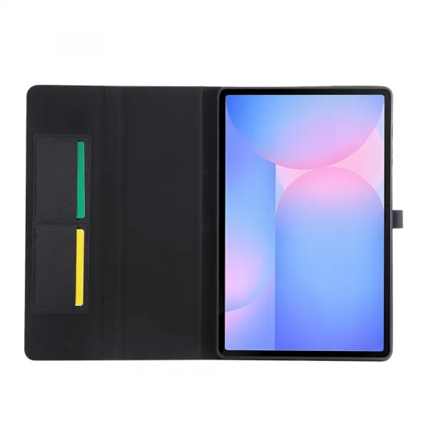 FABRIC Zaklápací kryt pre Samsung Galaxy Tab S10 FE+ čierny