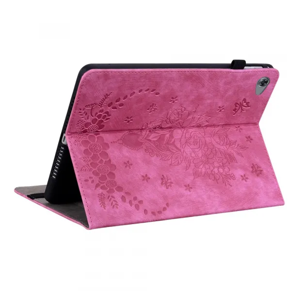 ART FLOWERS Zaklápacie puzdro pre Huawei MediaPad M5 Lite 10" tmavoružové