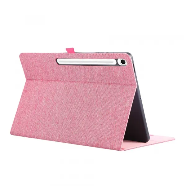 FABRIC Zaklápací kryt pre Samsung Galaxy Tab S10 FE+ ružový